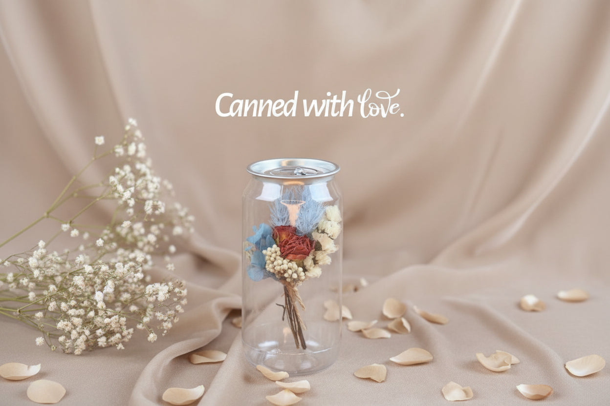 Red Rose with Blue Delphinium Bouqet