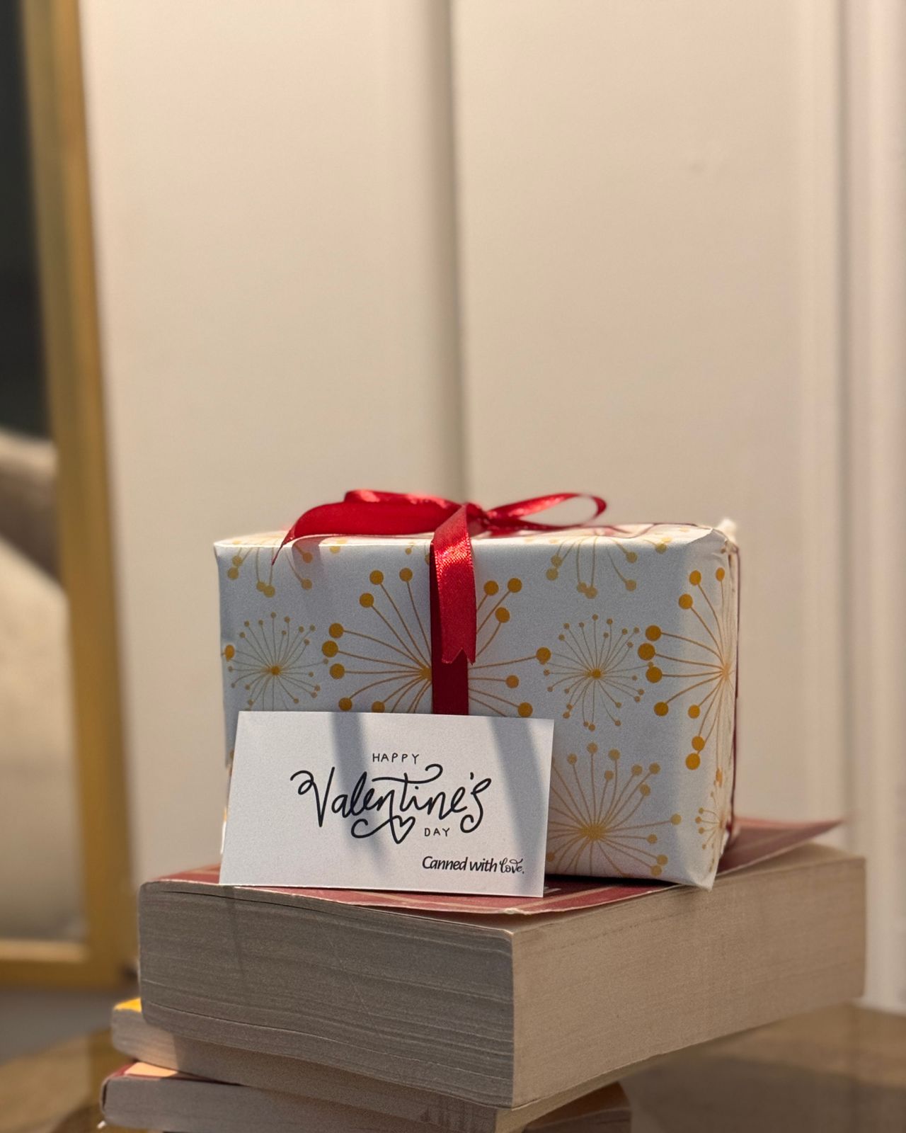 Gift wrapping to the courier box