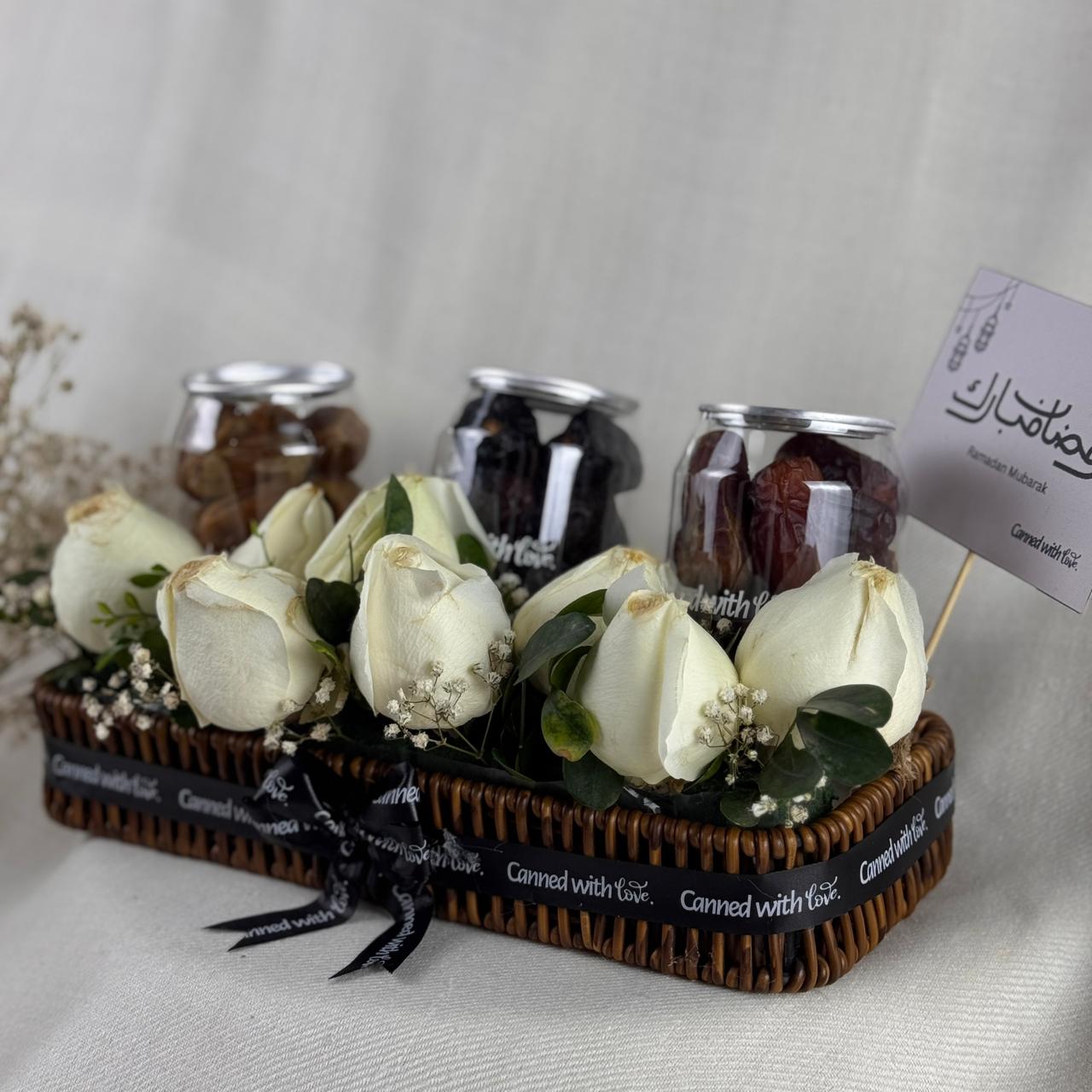 The Royal Trio: Premium Saudi Date & Rose Tray
