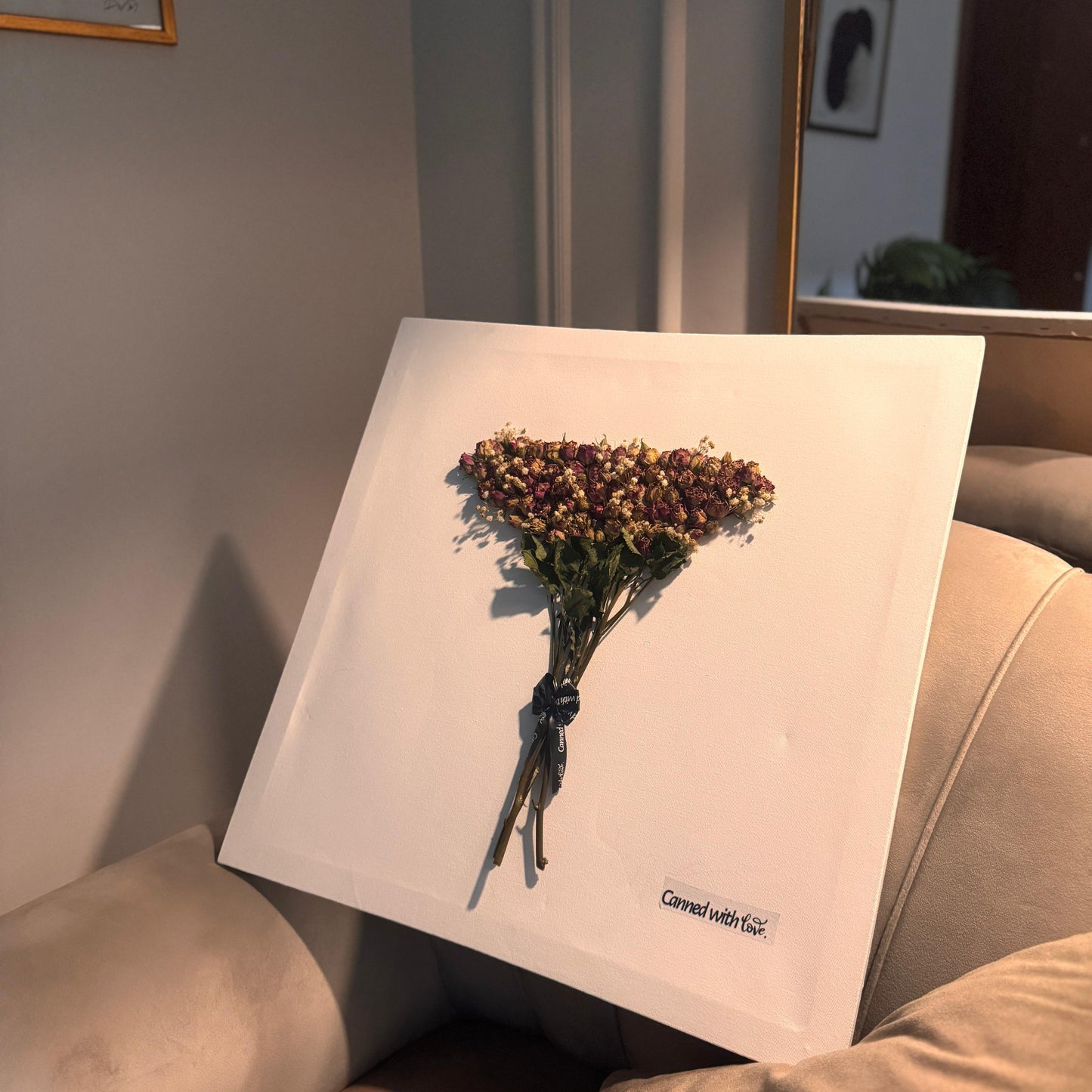 Eternal Hundred: Hand-Arranged Preserved Rose Canvas