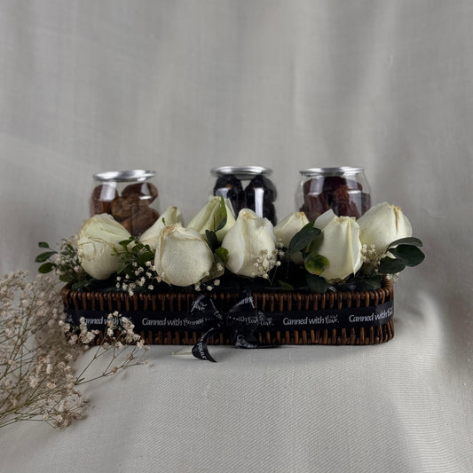 The Royal Trio: Premium Saudi Date & Rose Tray
