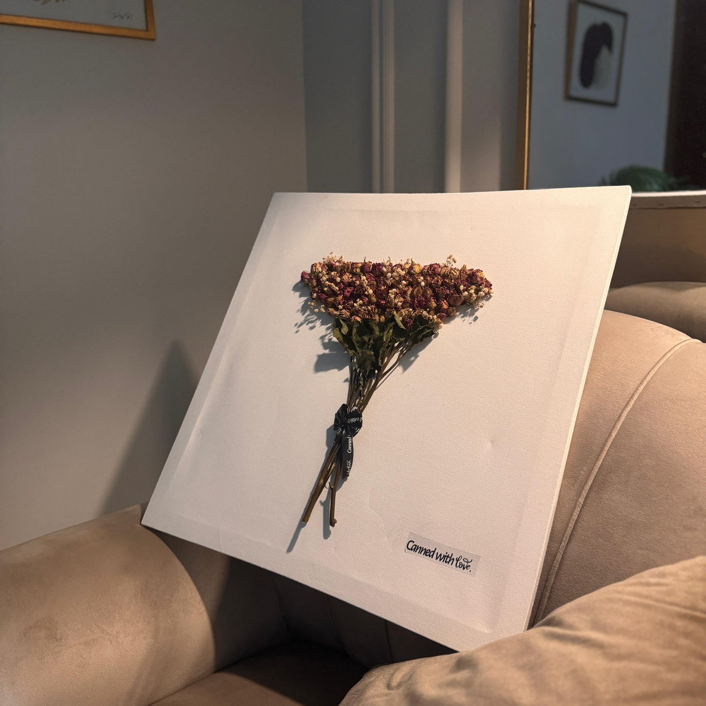 Eternal Hundred: Hand-Arranged Preserved Rose Canvas